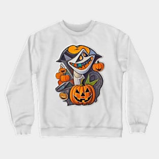 Crazy halloween toilet Crewneck Sweatshirt